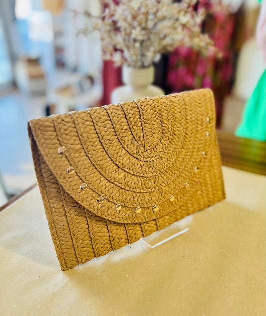 Clara Clutch Bag - Natural