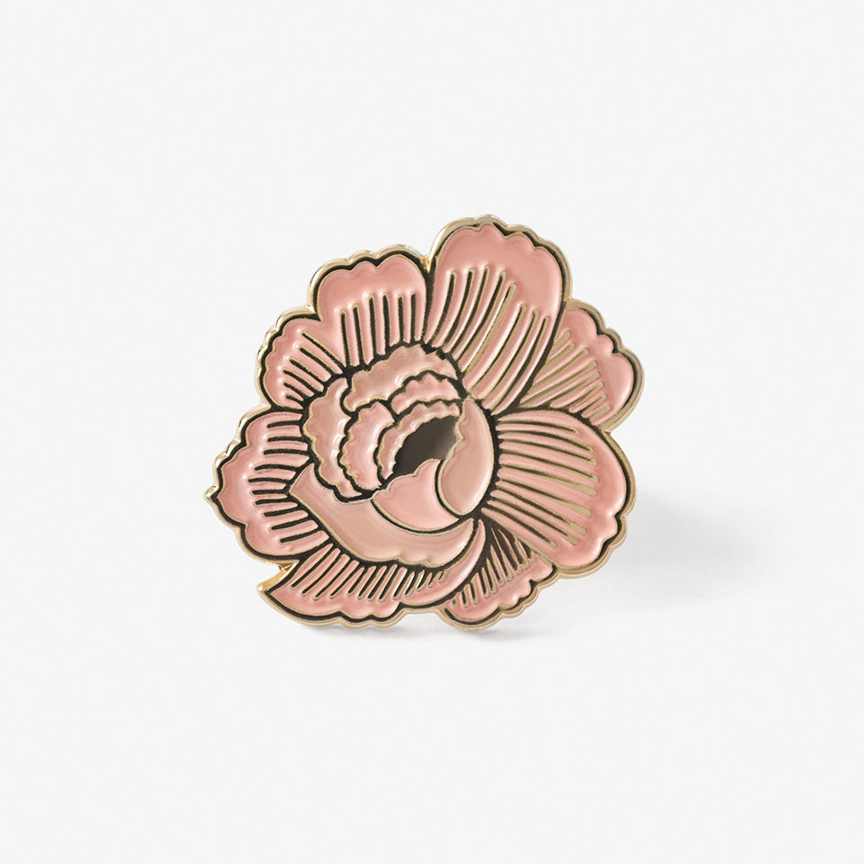 Flower Pin + Postcard