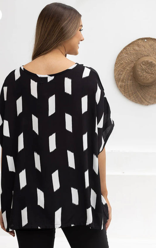 Kitty Top - Black/White