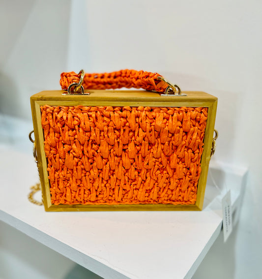 Timber Crochet Shoulder Bag - Terracotta