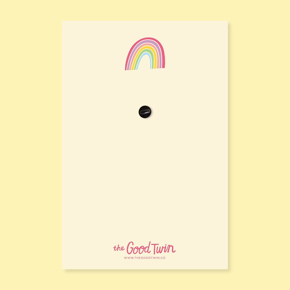 Rainbow Pin + Postcard