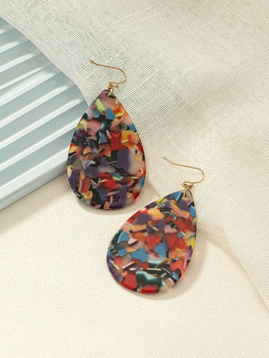 Multi Acrylic Drop Earrings