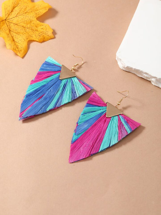 Straw Multi Drop Earrings