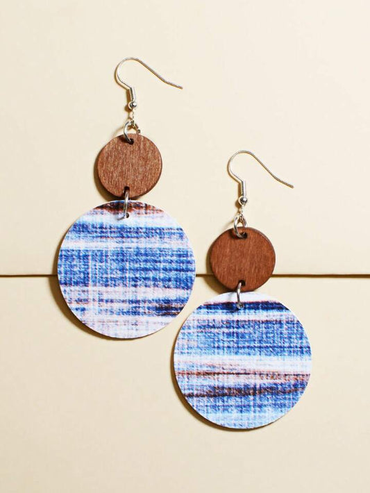 Blue Linear Dangle Earrings