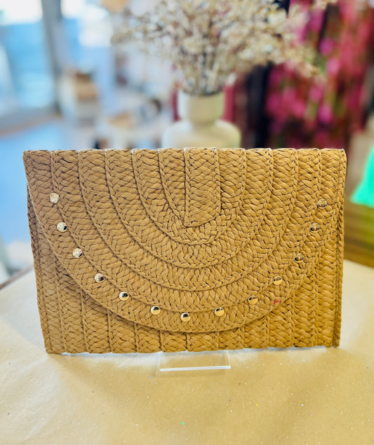 Clara Clutch Bag - Natural