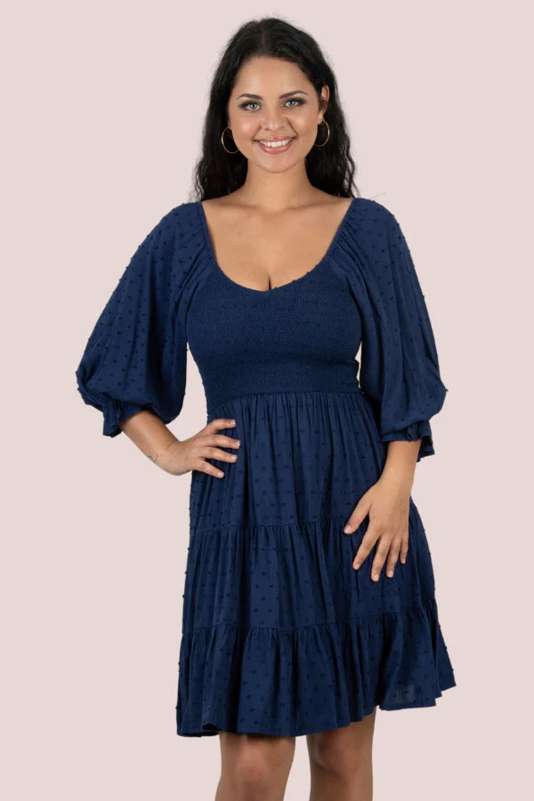 Violet Dress - Navy