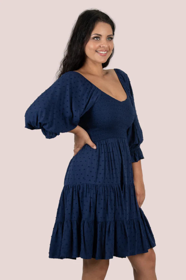 Violet Dress - Navy