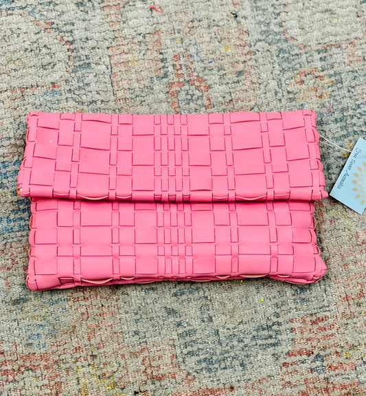 Gelato Woven Clutch w/strap