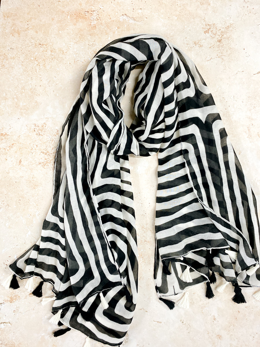 Scarf - Zebra Lightweight Print