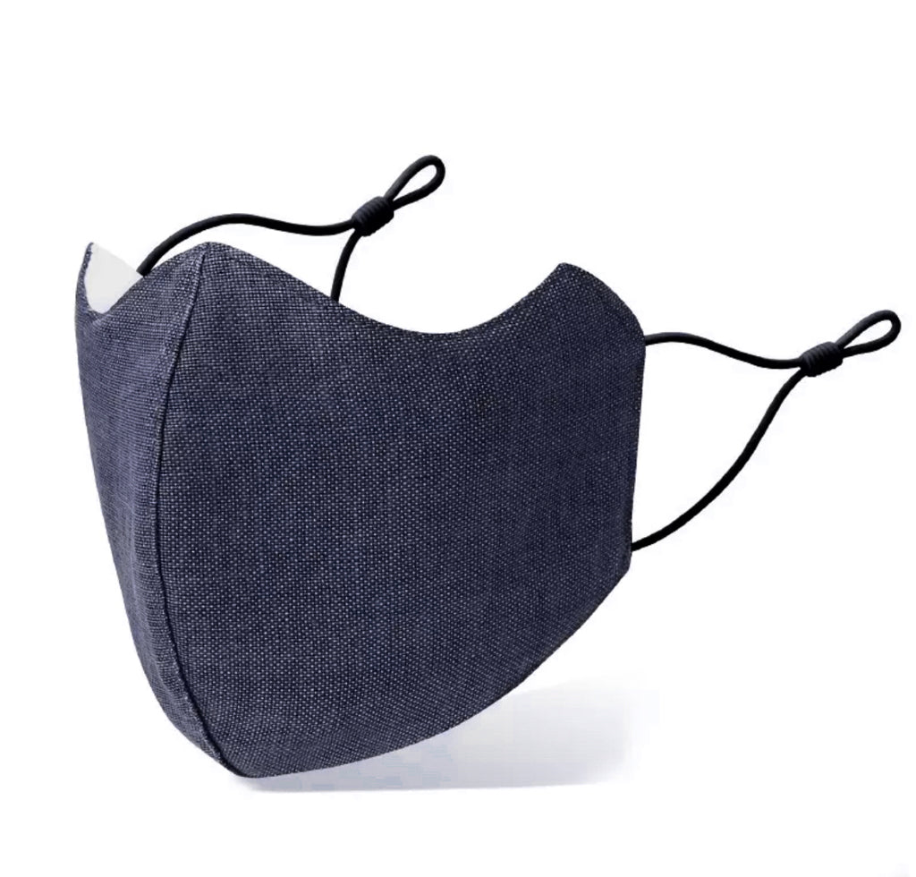 Face Mask - Navy Linen