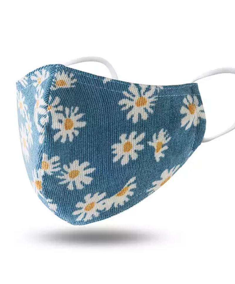 Face Mask - Blue Daisy