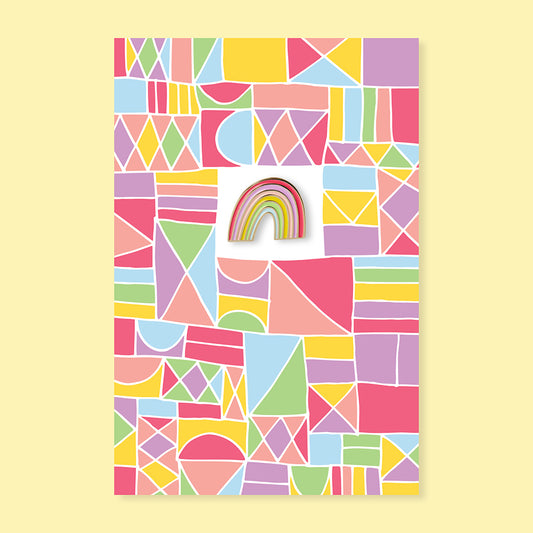 Rainbow Pin + Postcard