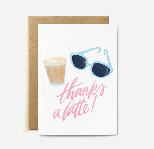 Thanks A Latte - Greeting Card